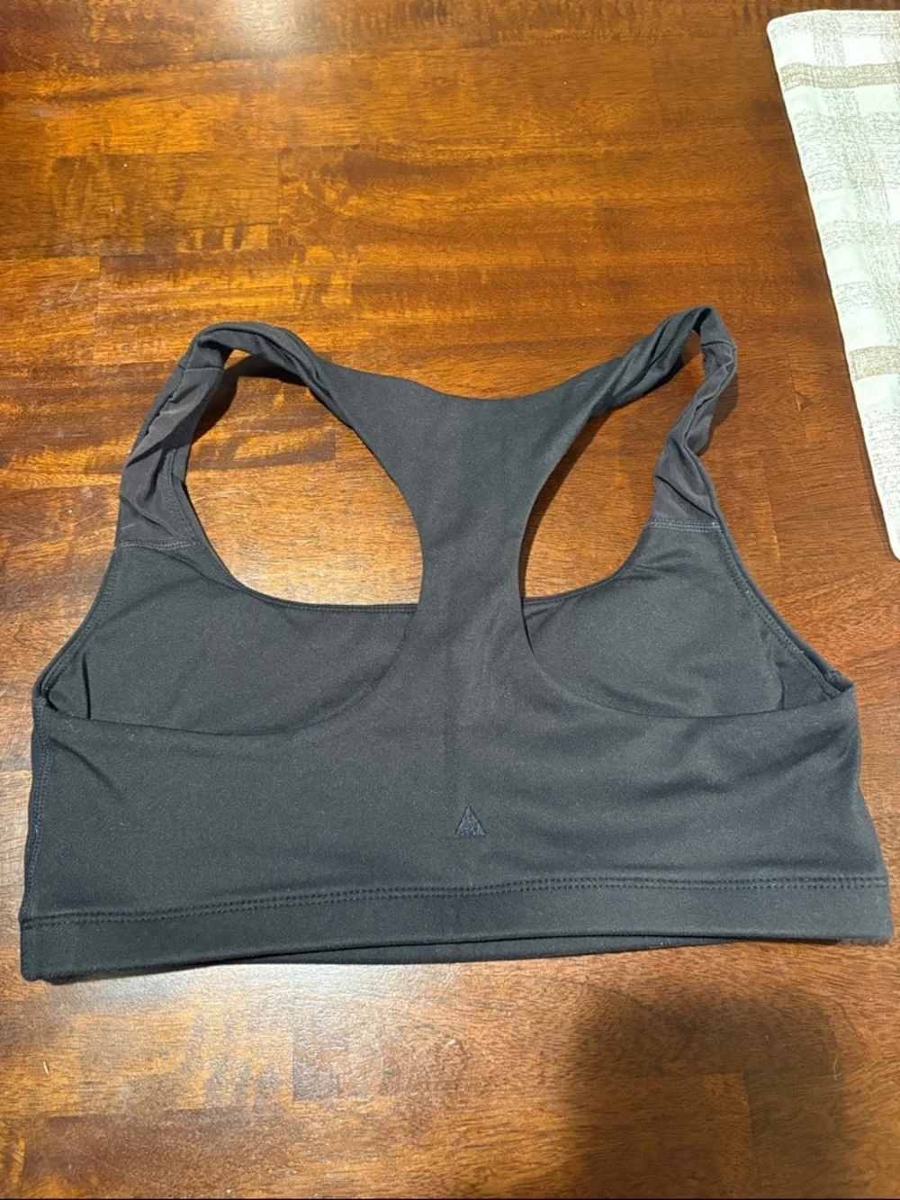 Black Racerback Sports Bra - Picture 2 of 3